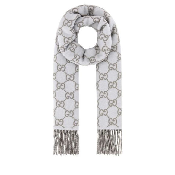 Gucci Women Embroidered Cashmere Reversible Scarf